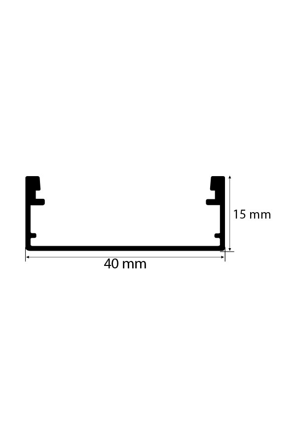 40x14 mm Kanal Led Profili 40x14 mm Kanal Led Profili